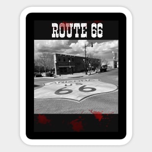 Route 66 Cover Tee Sticker